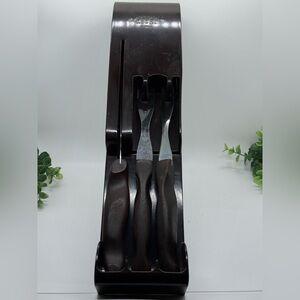 Cutco Spatula & Serving Forks Set w/Holder: Stainless Steel Spatula & Meat Forks